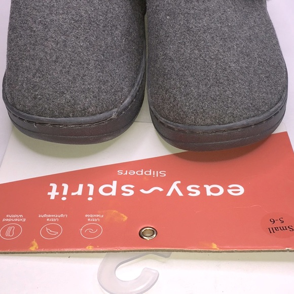Easy Spirit Ultra Lightweight Faux Fur Slippers Indoor/outdoor Gray Size S 5-6 - Picture 7 of 7